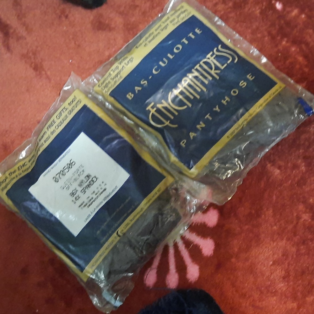 Hosiery Set lot of 2 Pairs ENCHANTRESS PLUS SIZE XL CONTROL PANTYHOSE sandlefoot